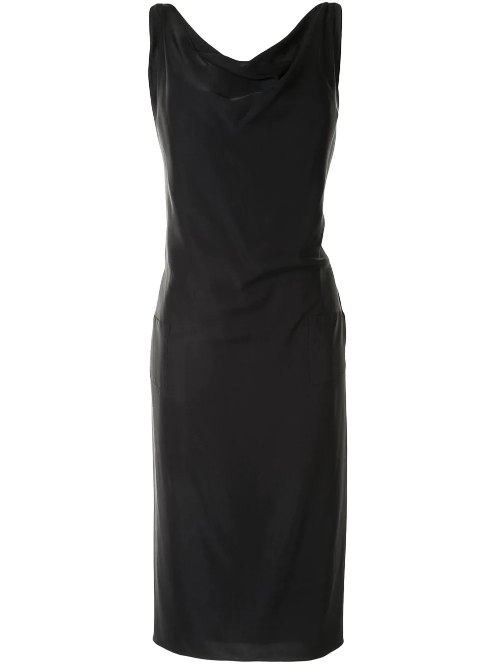 draped midi dress - 1