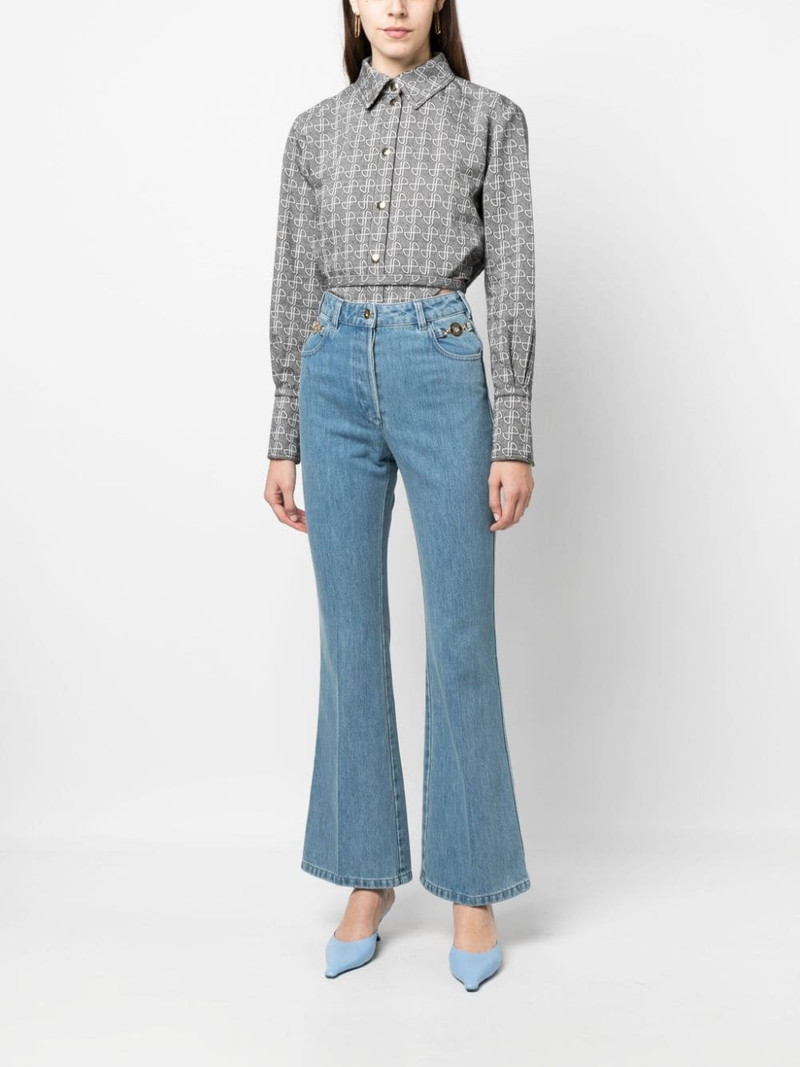 PATOU organic-denim flared jeans outlook