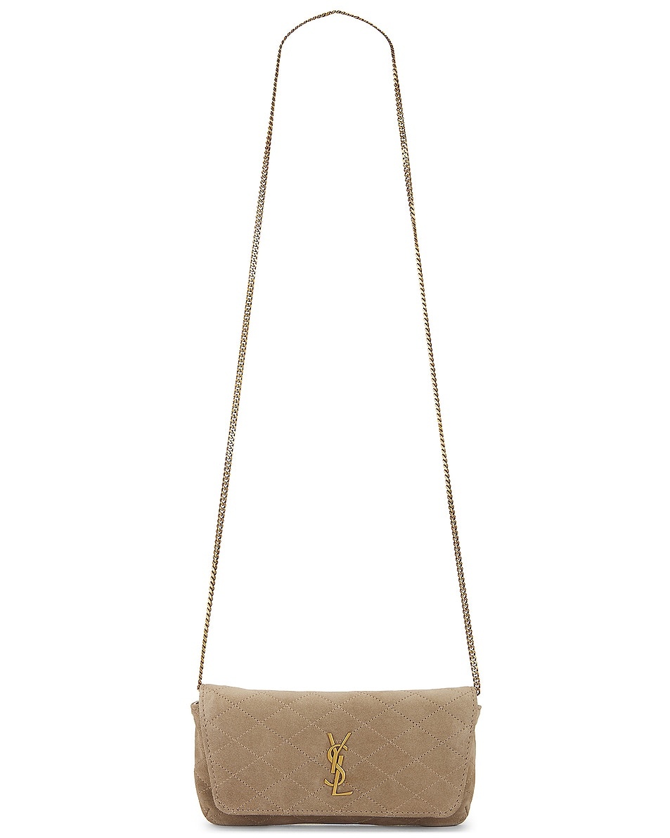 SAINT LAURENT Gaby Chain Phone Holder Bag | forward | REVERSIBLE