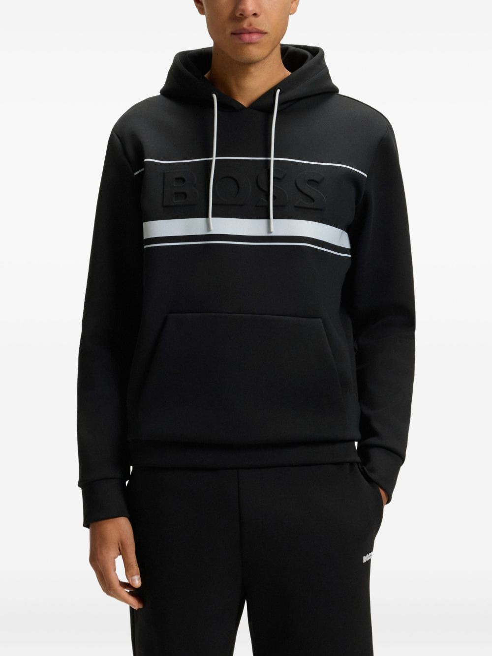logo-embossed hoodie - 4