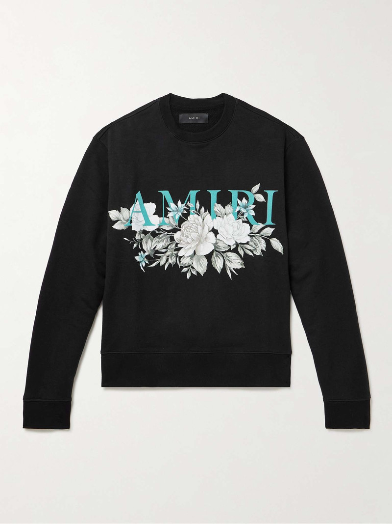 Glittered Logo-Print Cotton-Jersey Sweatshirt 1