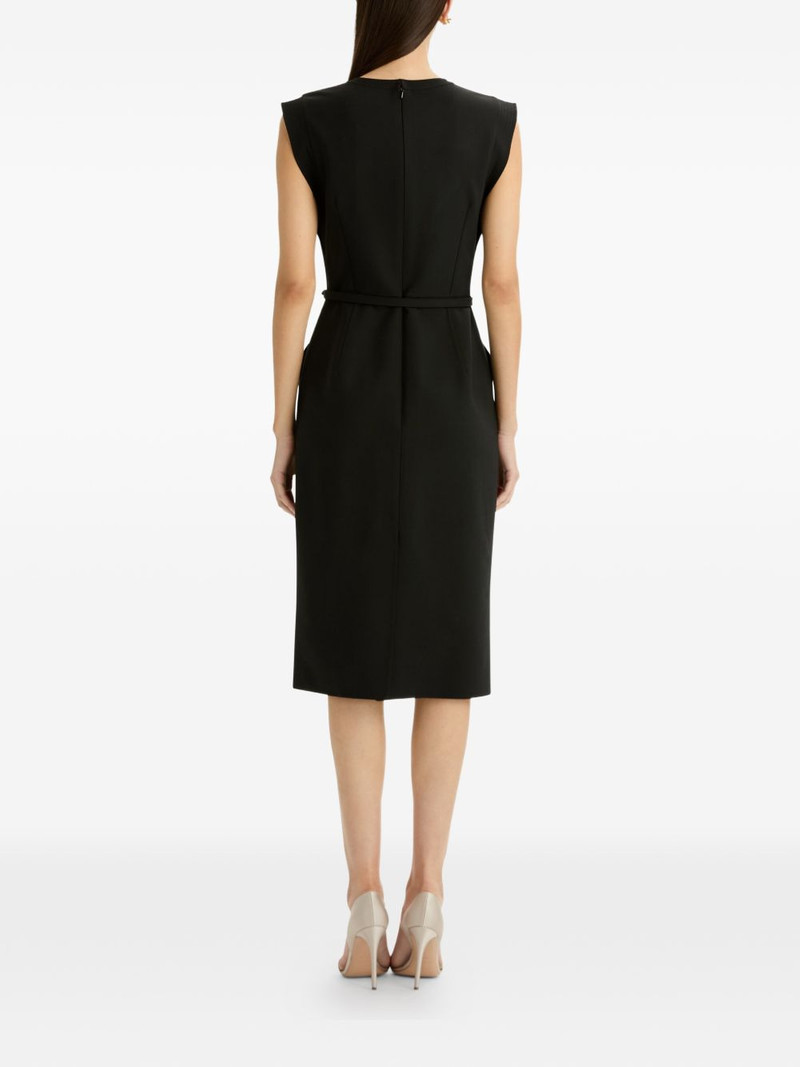 stitch-detailed wool-blend pencil dress 4