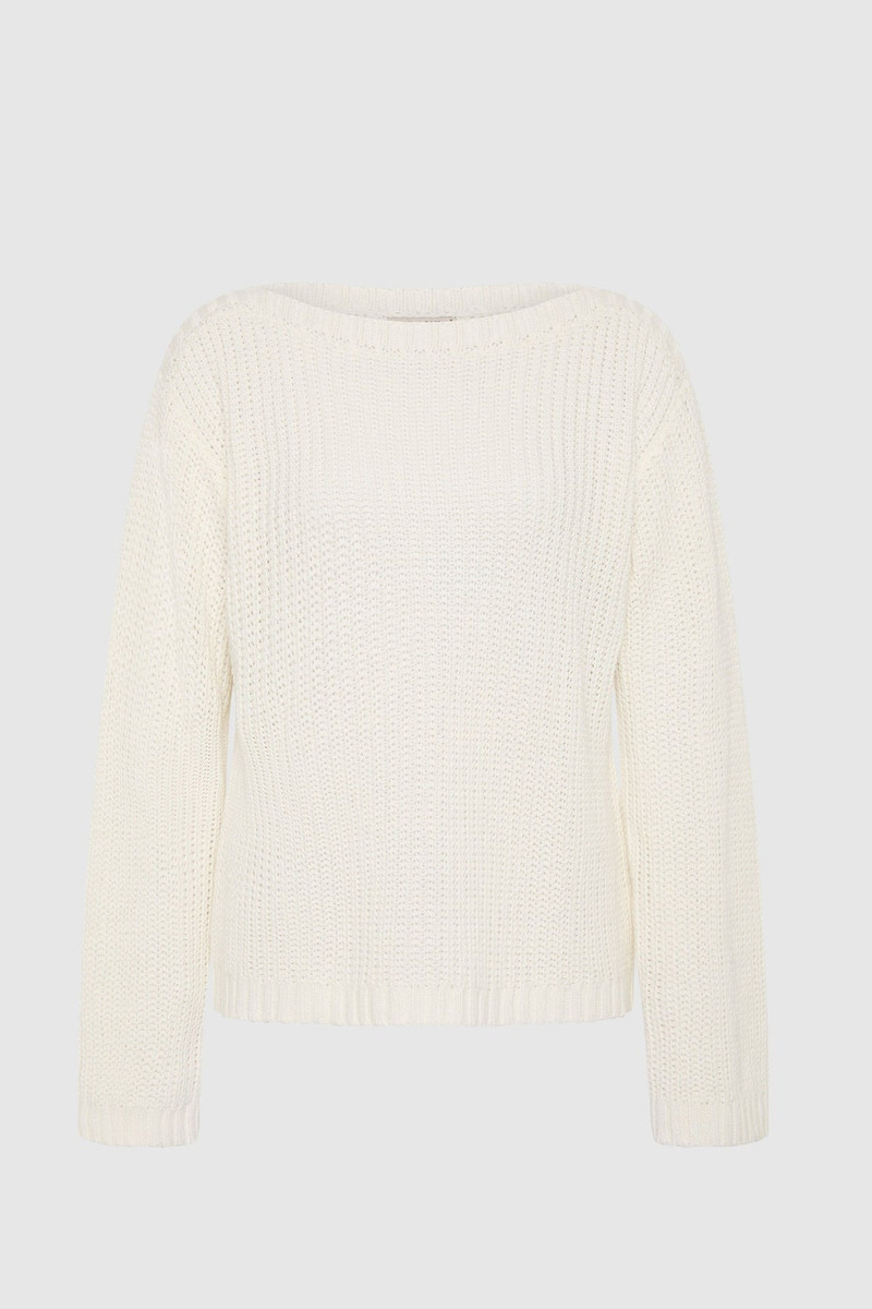 Relaxed Bateau Jumper - Off White 1