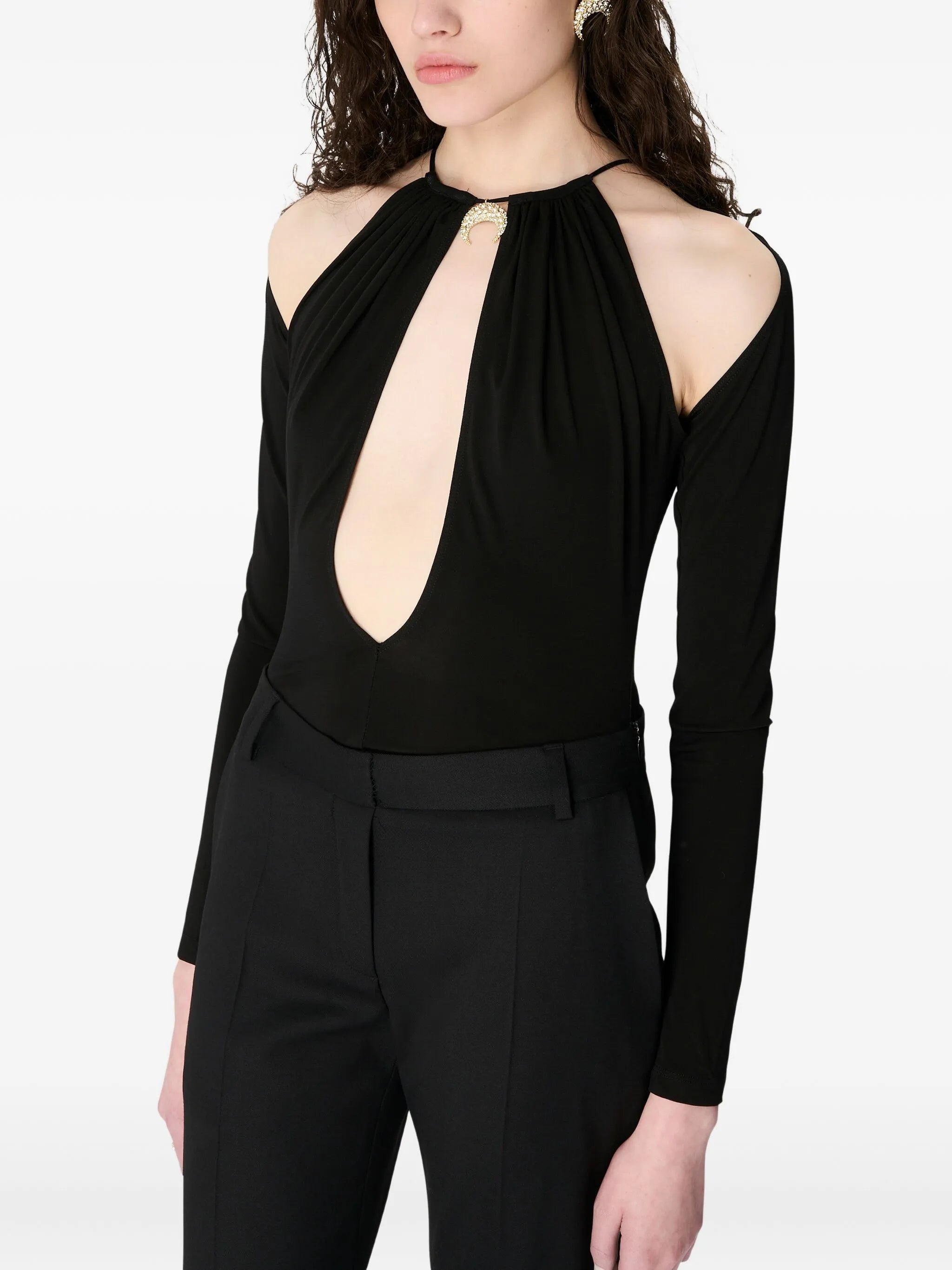 Marine Serre Draped Keyhole Bodysuit - 3