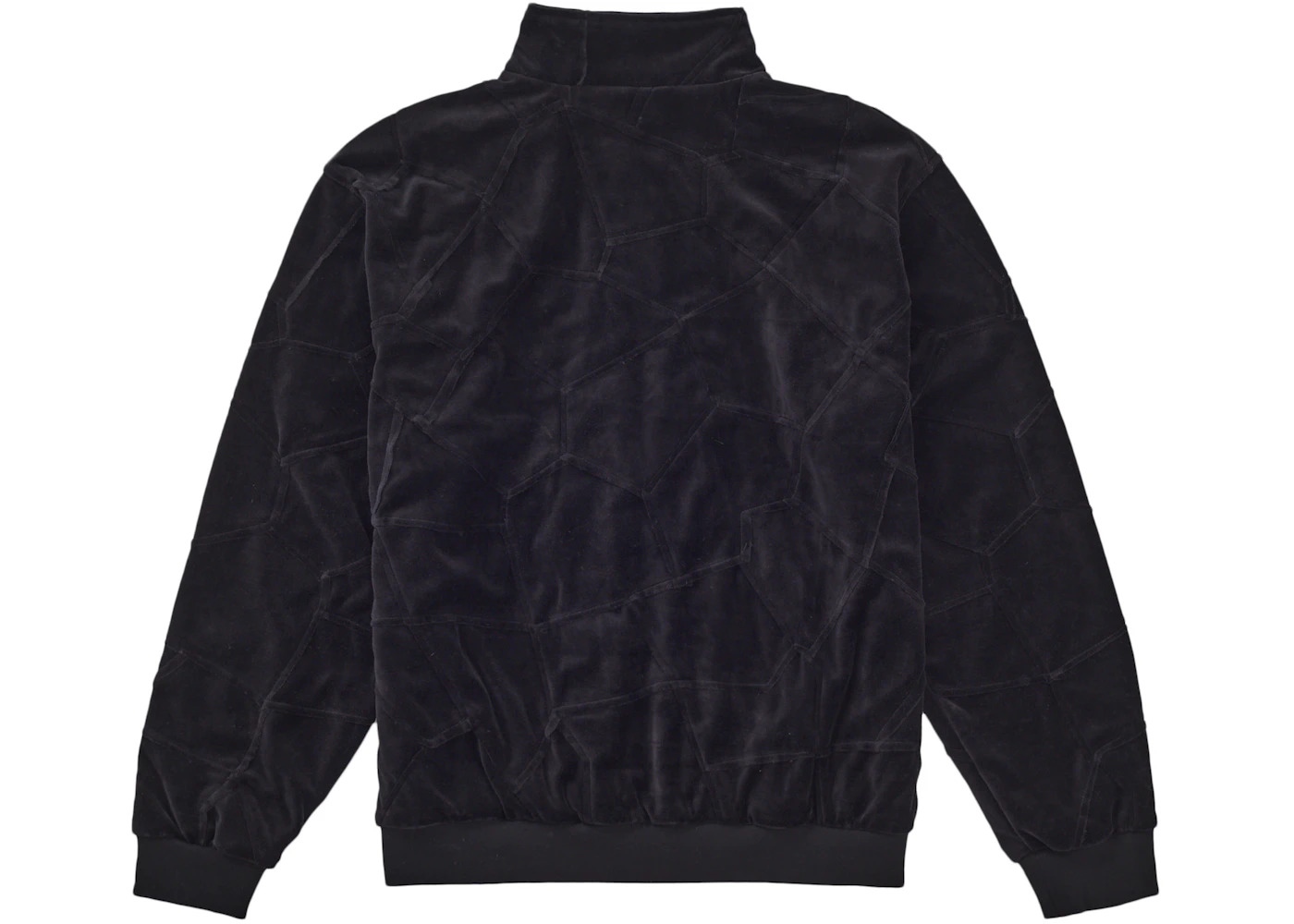 Supreme Patchwork Velour Track Jacket Black - 2