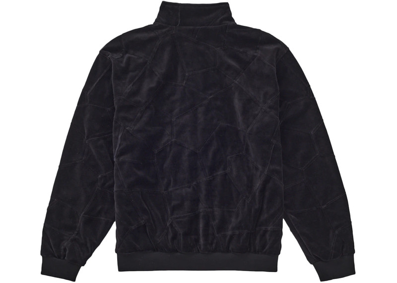 Supreme Supreme Patchwork Velour Track Jacket Black outlook