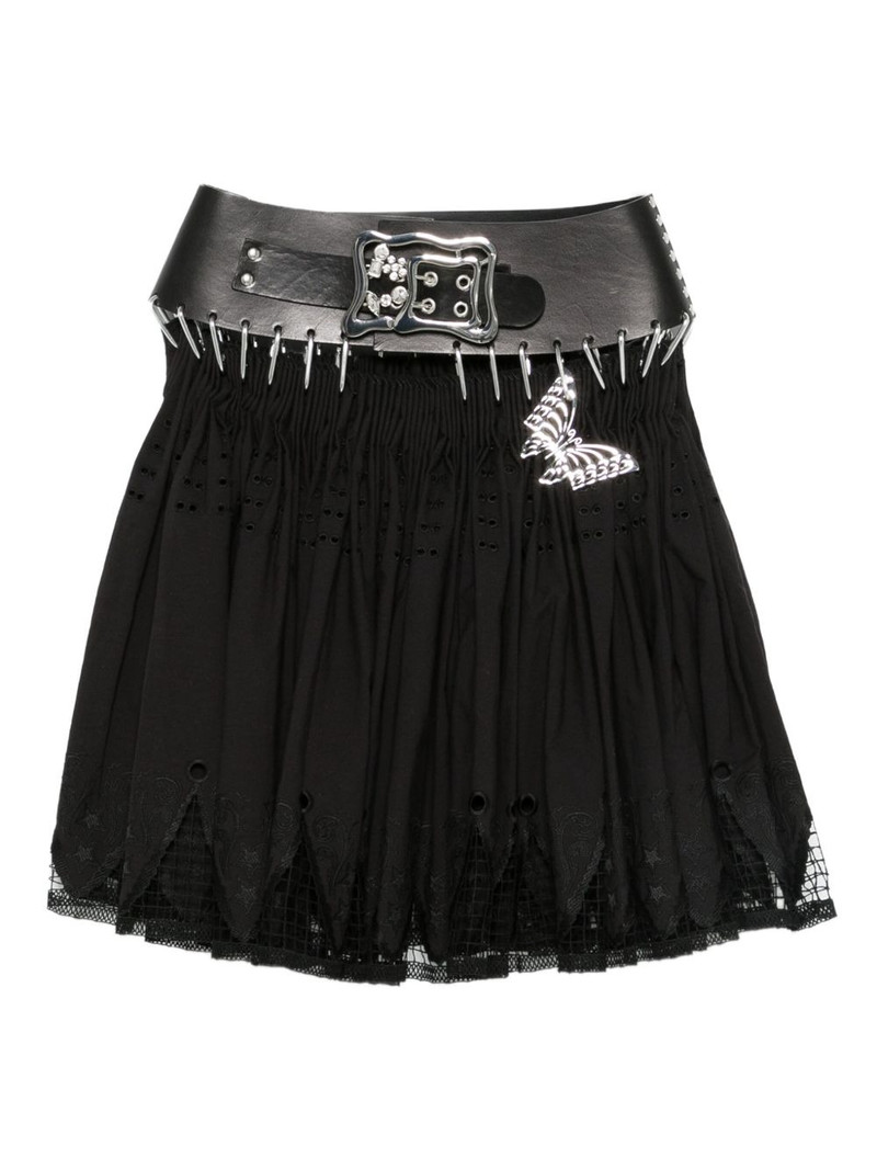 butterfly-appliqué carabiner skirt 1