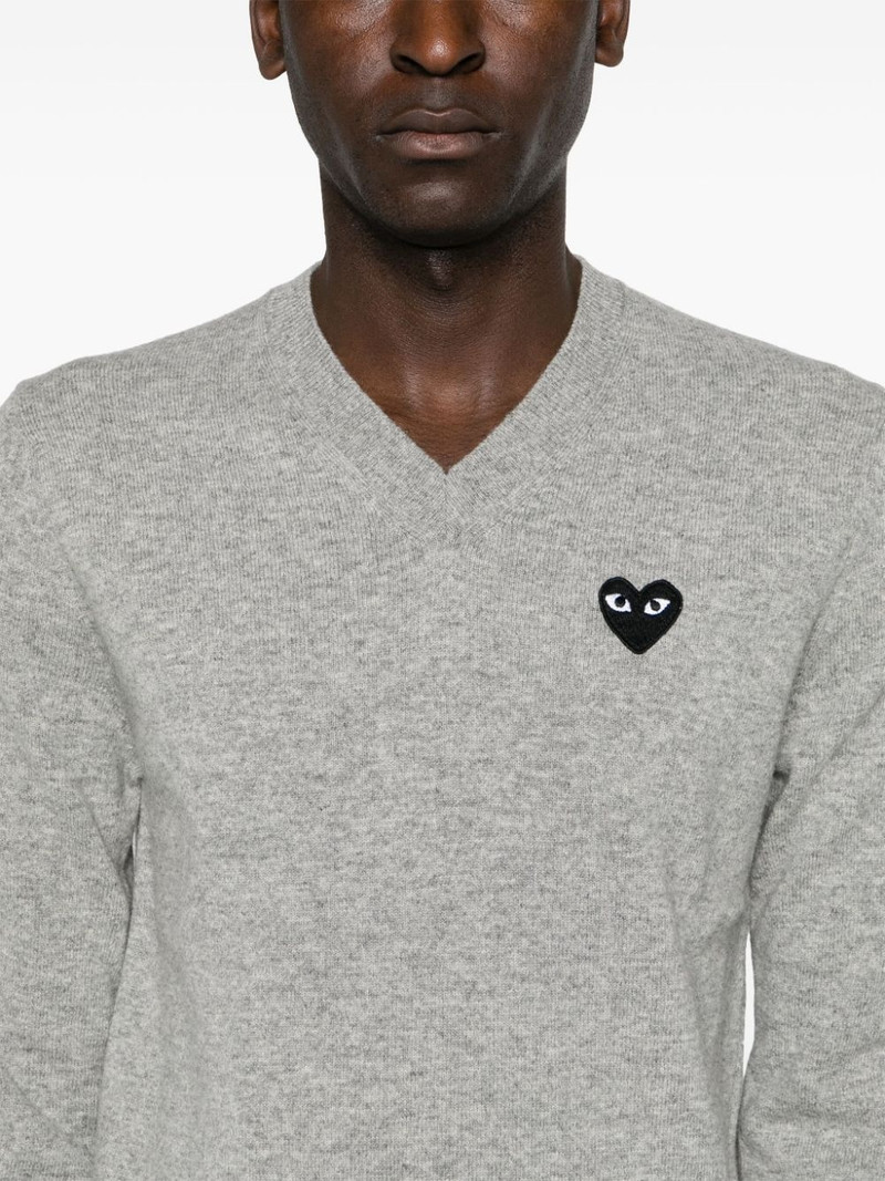mélange-effect wool jumper 6