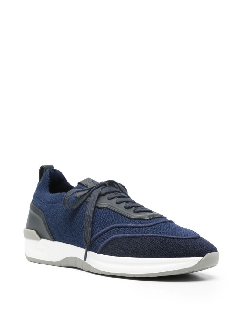 Brioni lace-up panelled sneakers outlook
