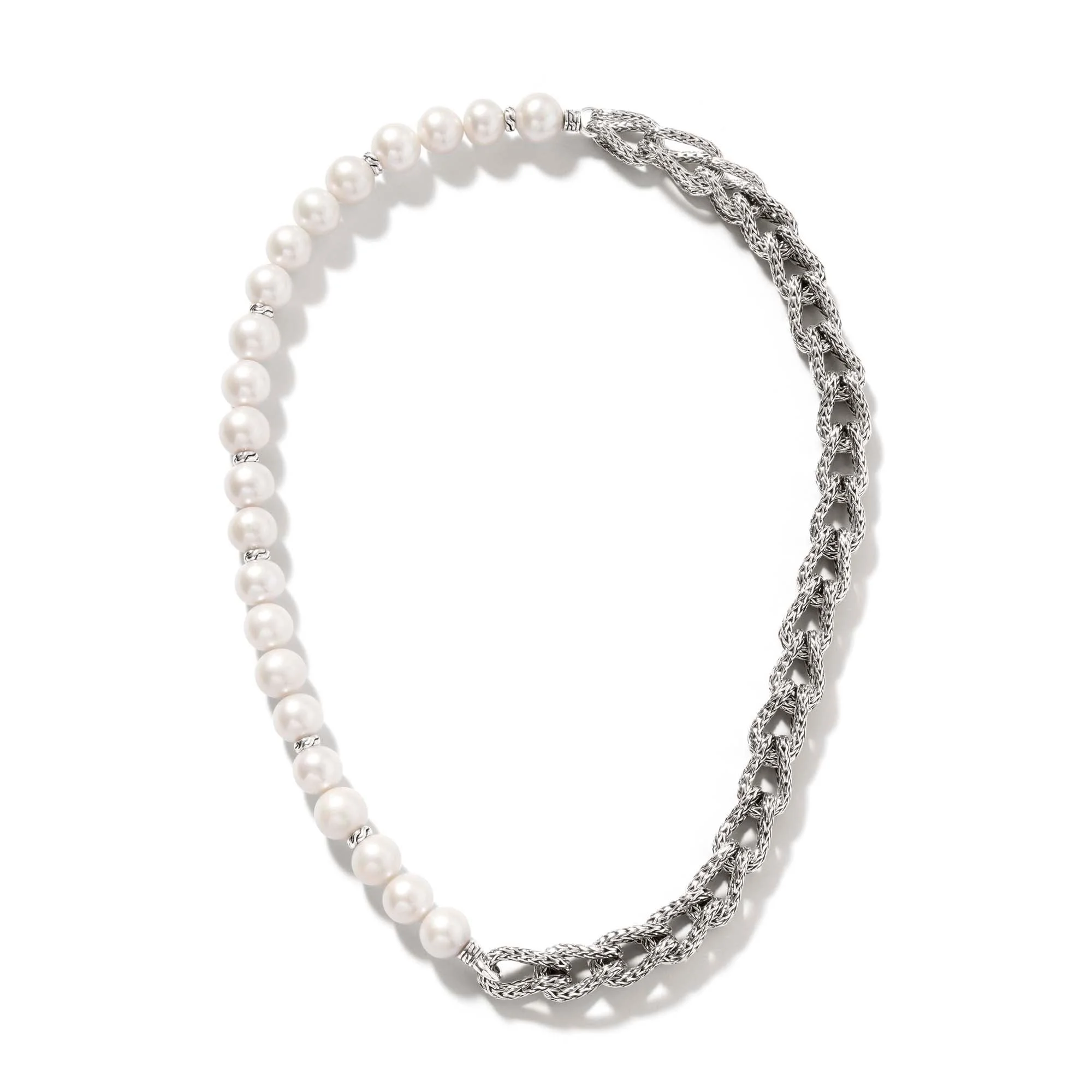 Surf Necklace, Sterling Silver, Pearls, 10.5MM - 1