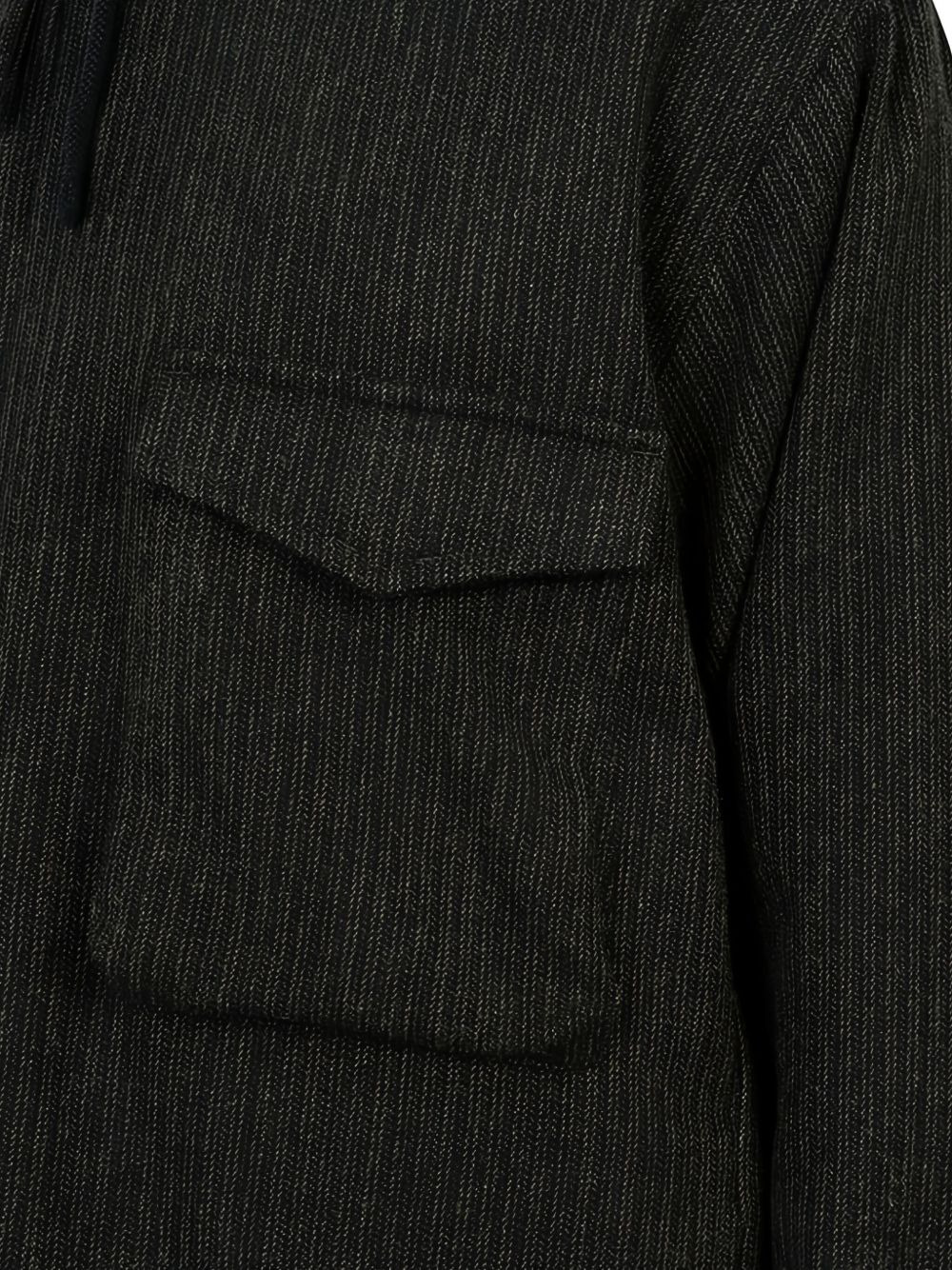 hooded stripe-pattern jacket - 5