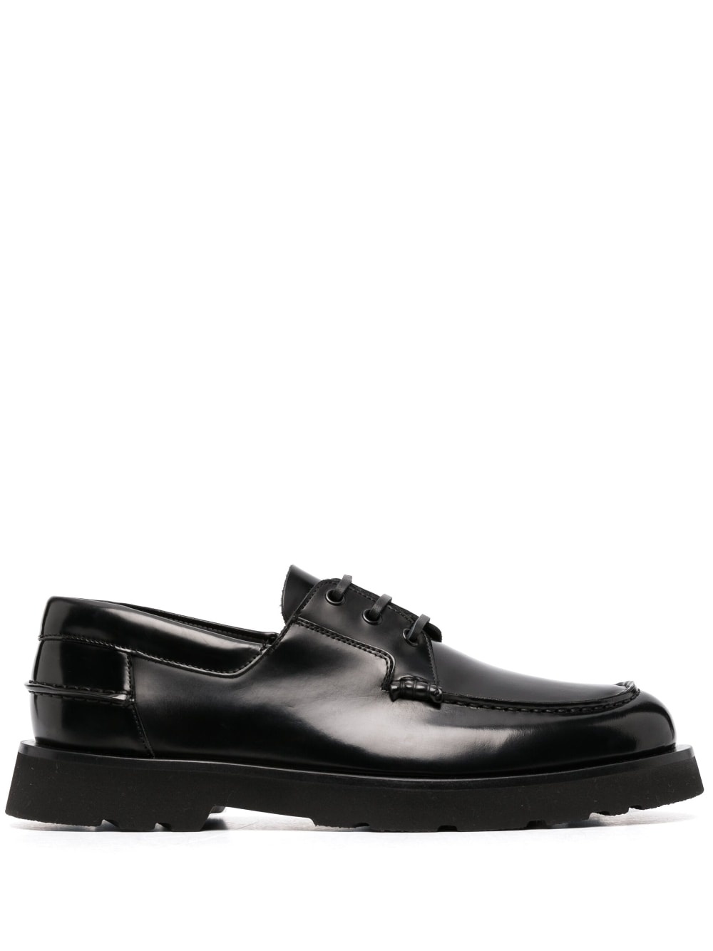 round-toe calf-leather derby shoes - 1