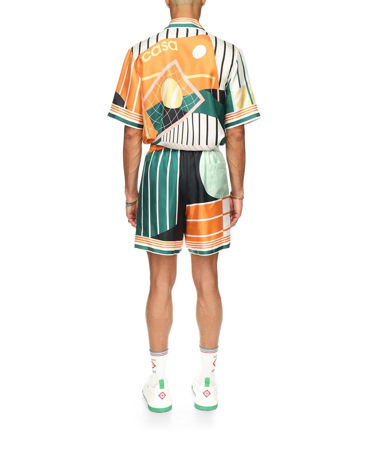 Court Abstrait Silk Shorts | Casablanca Paris - 4