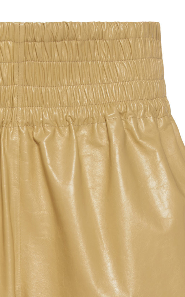 Leather Shorts yellow - 4