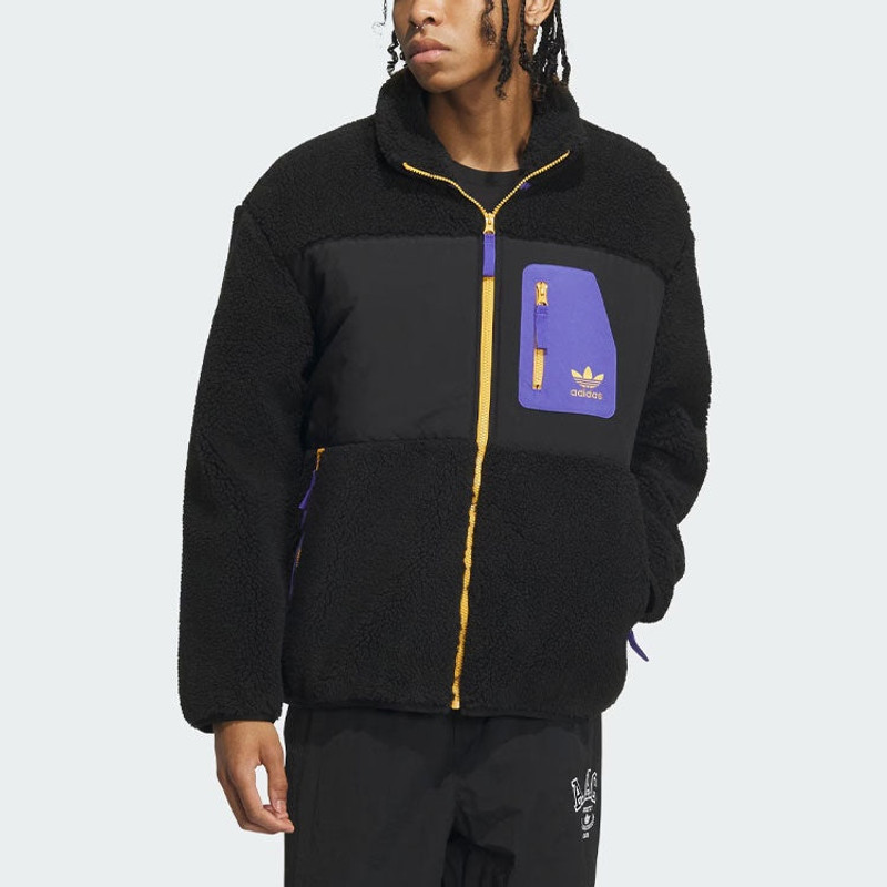 adidas adidas Originals Sherpa Jackets 'Black' IN0993 outlook