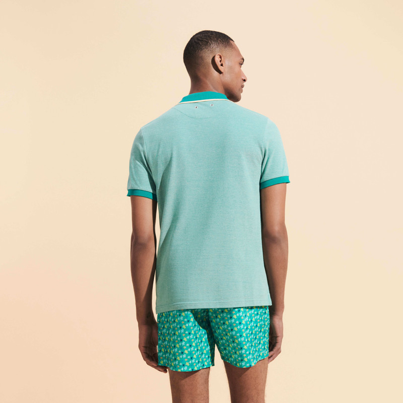 Men Cotton Pique Polo Shirt Solid 4