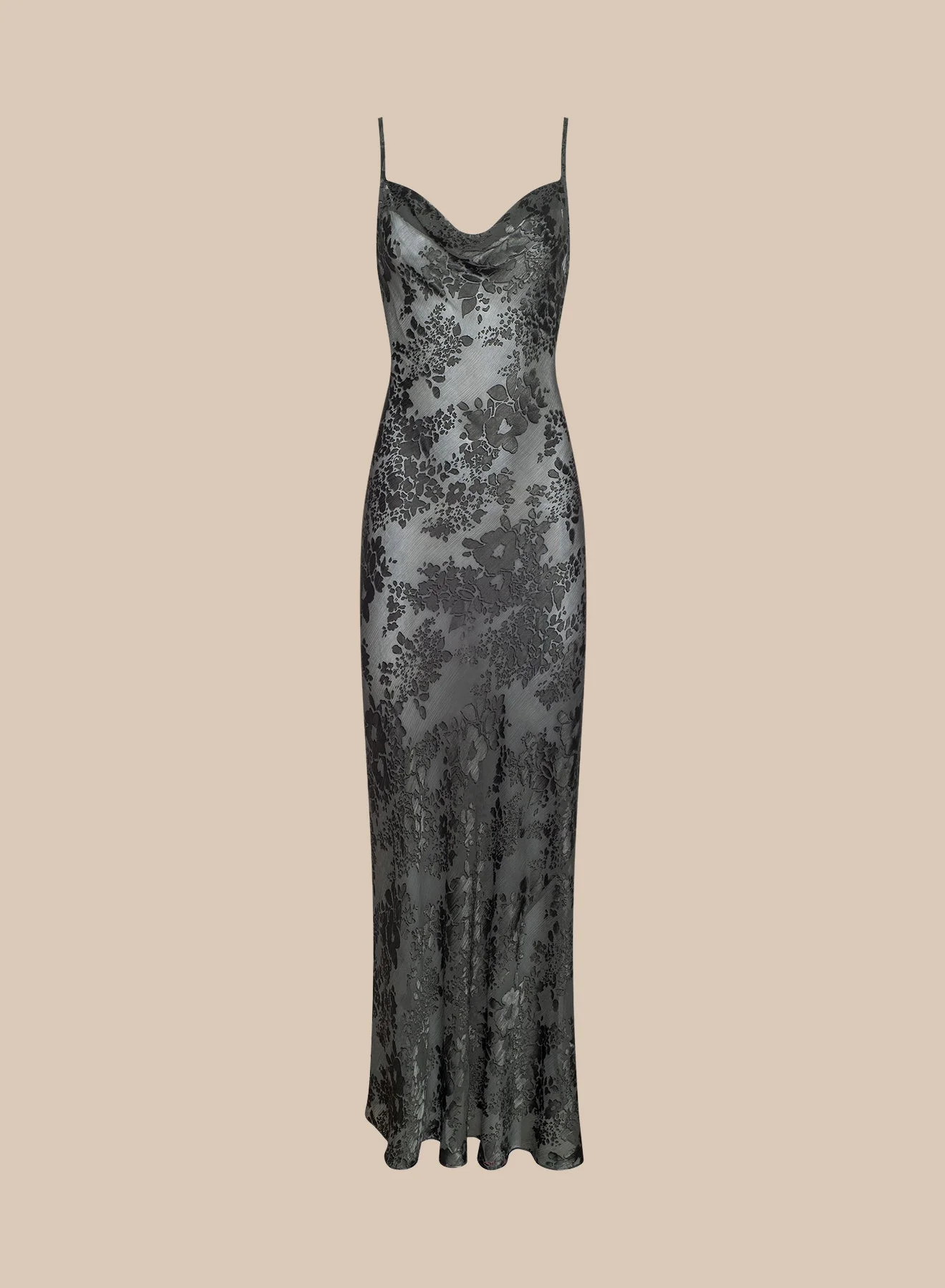 Christine Burnout Satin Gown - 1
