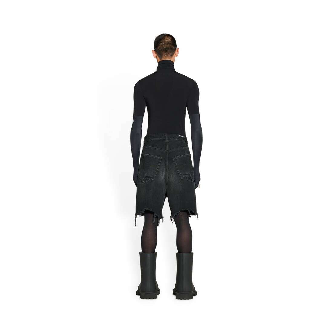Balenciaga / Adidas Baggy Shorts in Black - 4