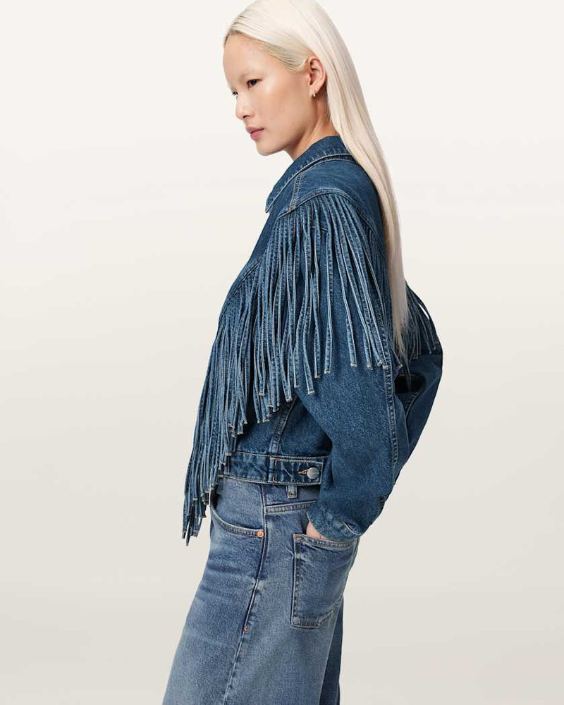 MARLENE WESTEN TASSEL DENIM JACKET 5