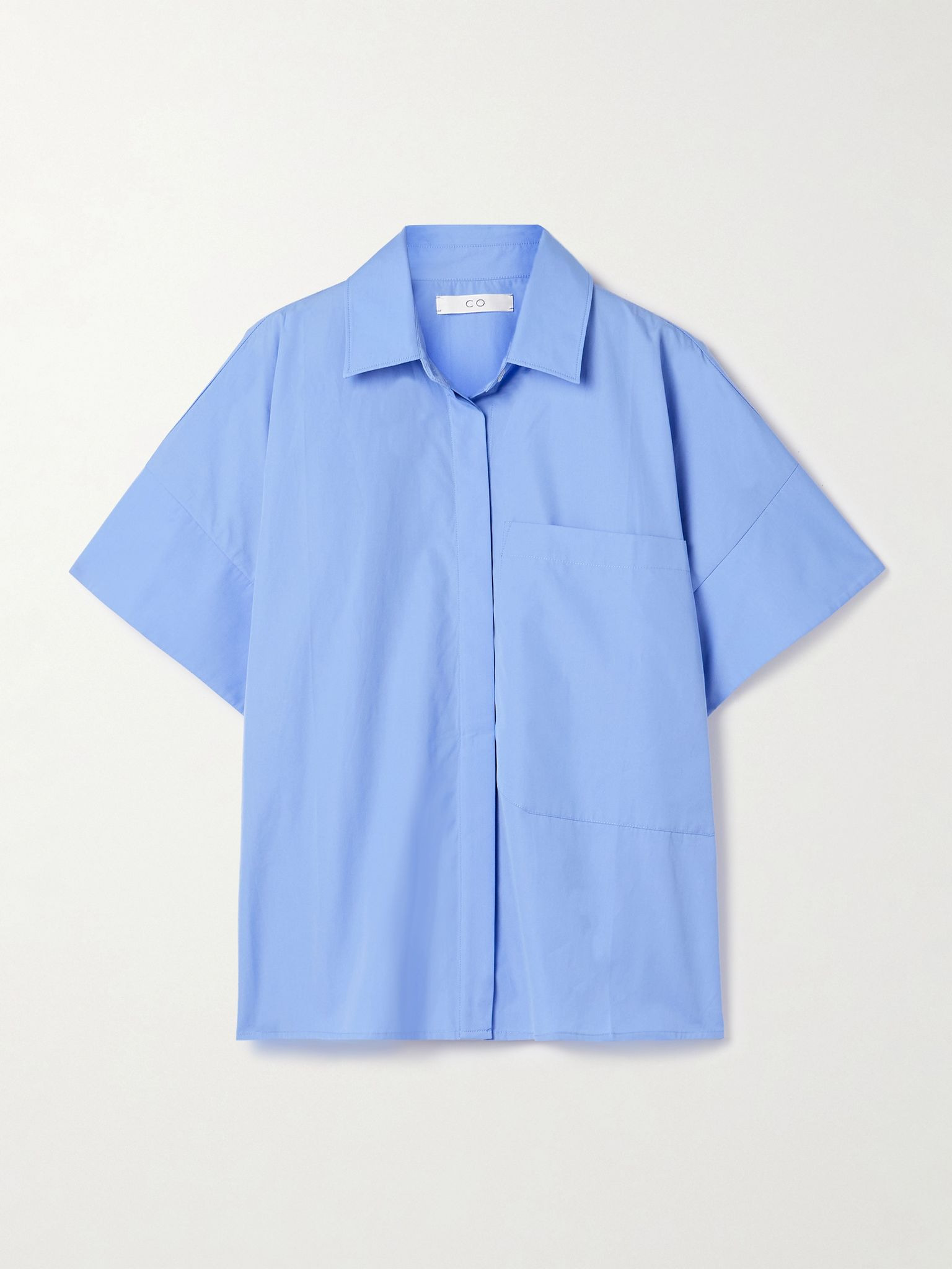 Cotton-poplin shirt Blue - 1