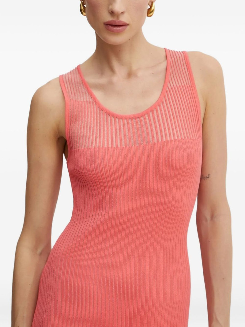 ribbed-pleated midi dress 3