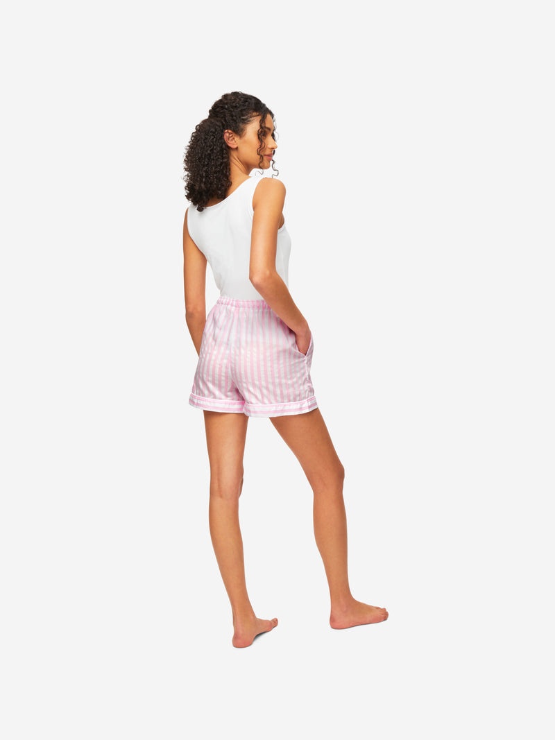 Women's Lounge Shorts Capri 20 Cotton Pink - 4