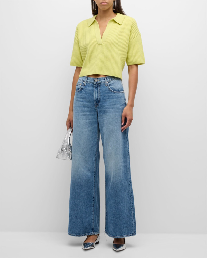 TWP Tiny Dancer Wide-Leg Denim Jeans outlook