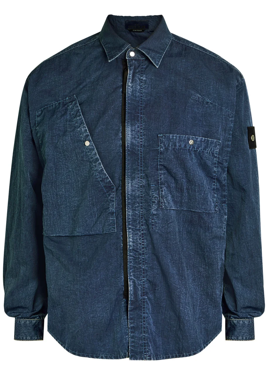 Stone Island Crinkled Shell Overshirt - 1