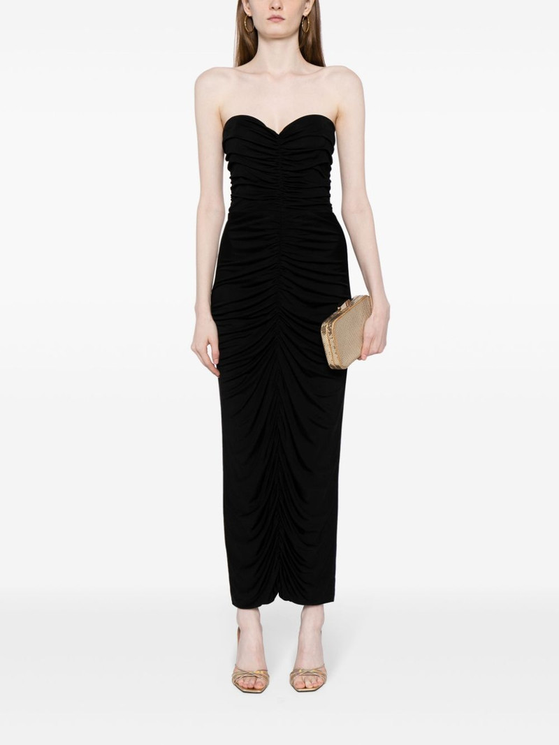 COSTARELLOS Aveline strapless midi dress outlook