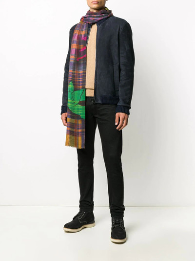 Etro Pegaso-print knitted scarf outlook