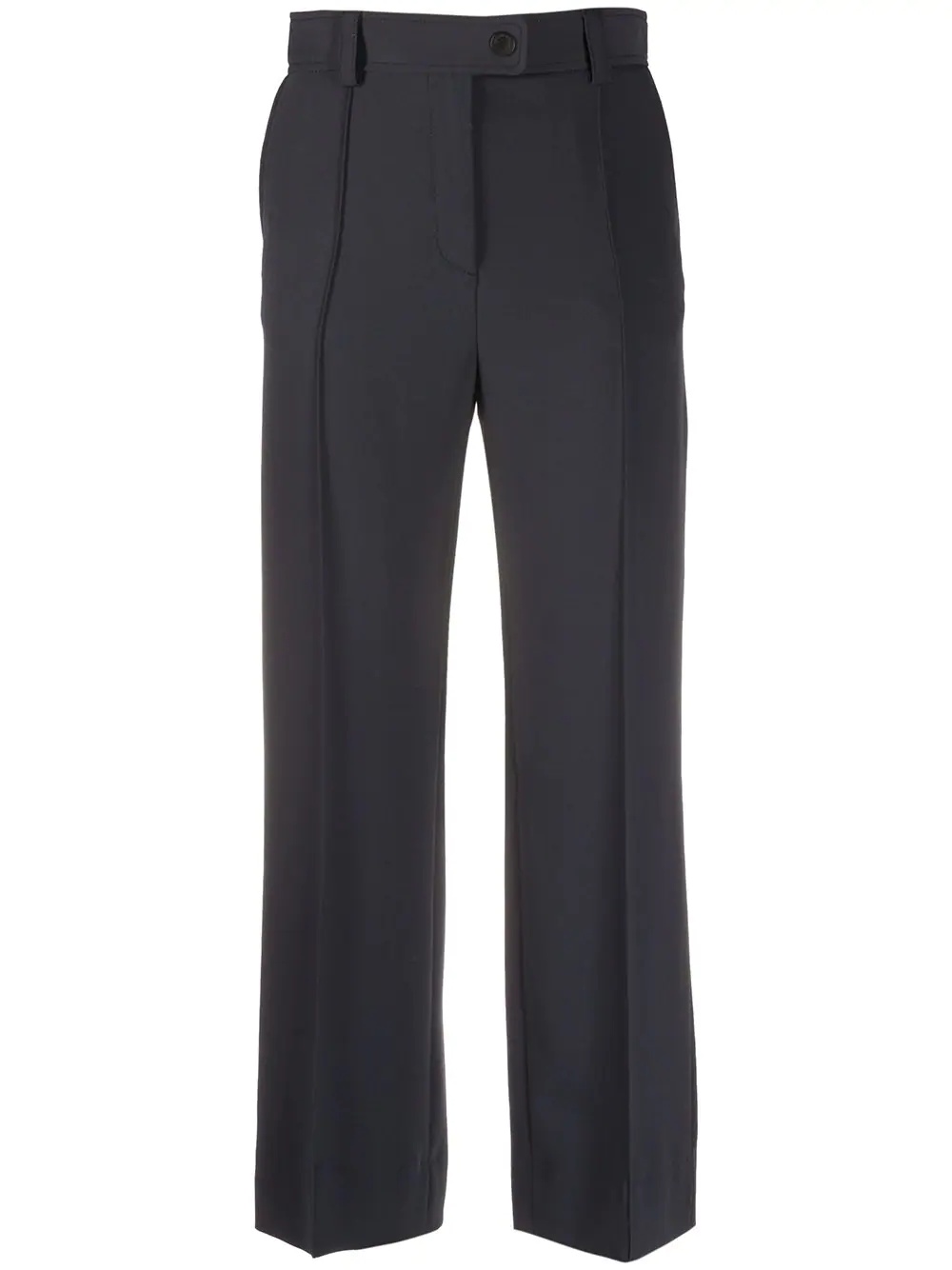 cropped crêpe trousers - 1