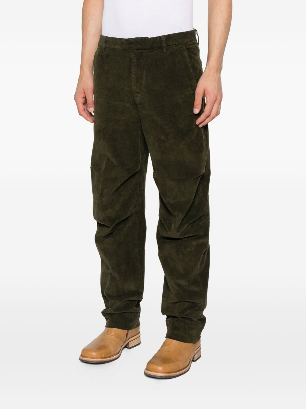 layered cotton trousers - 3