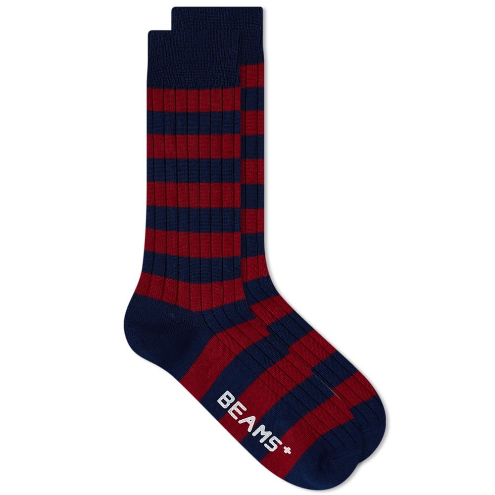 Beams Plus Rib Stripe Sock - 1