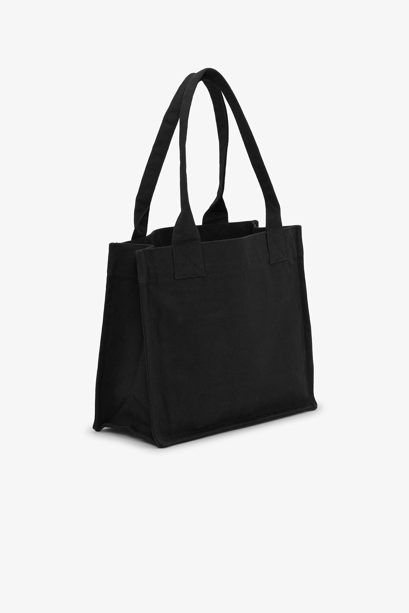 BLACK LARGE BANANA PRINT TOTE - 2