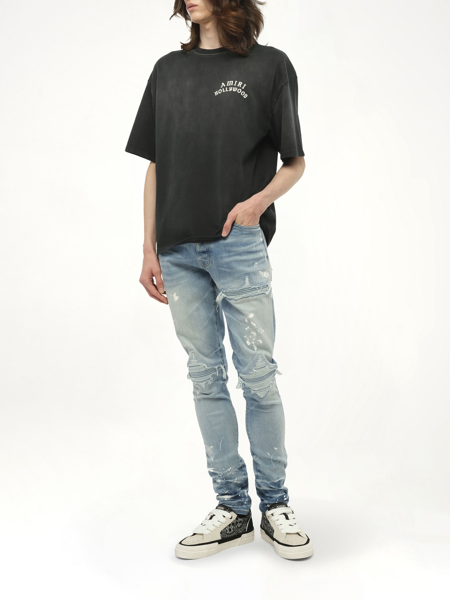 Amiri Hollywood Oversized T-Shirt in Black - 4