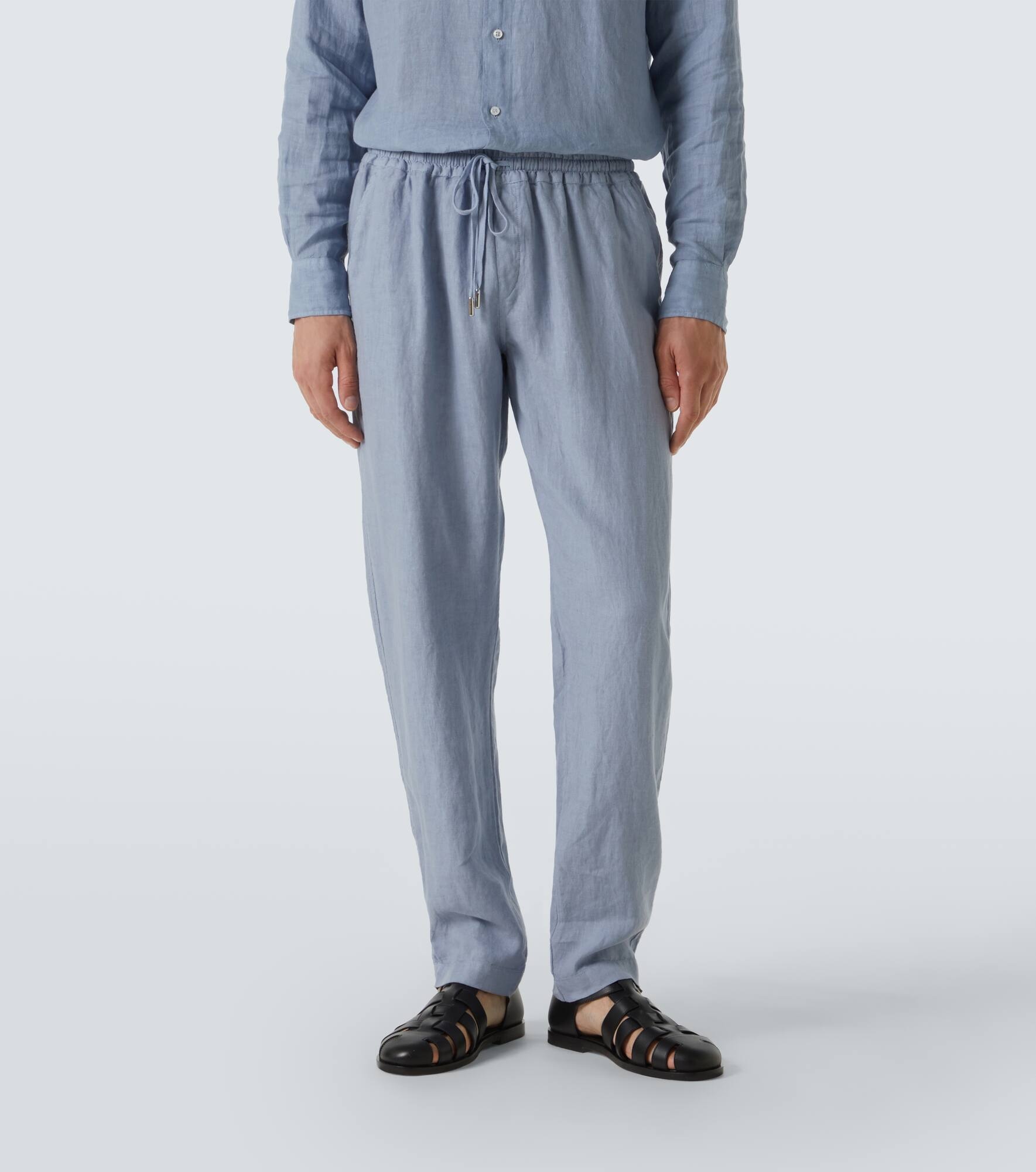 Linen straight pants - 3