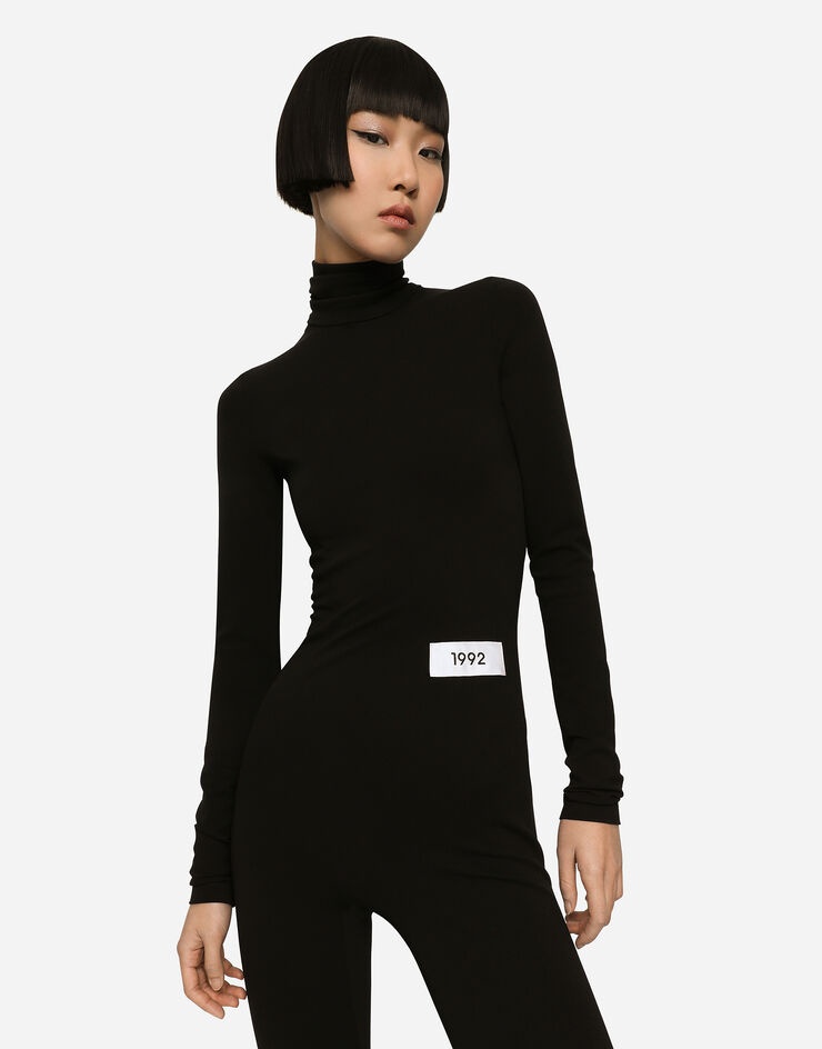 Stretch jersey Milano rib jumpsuit - 4