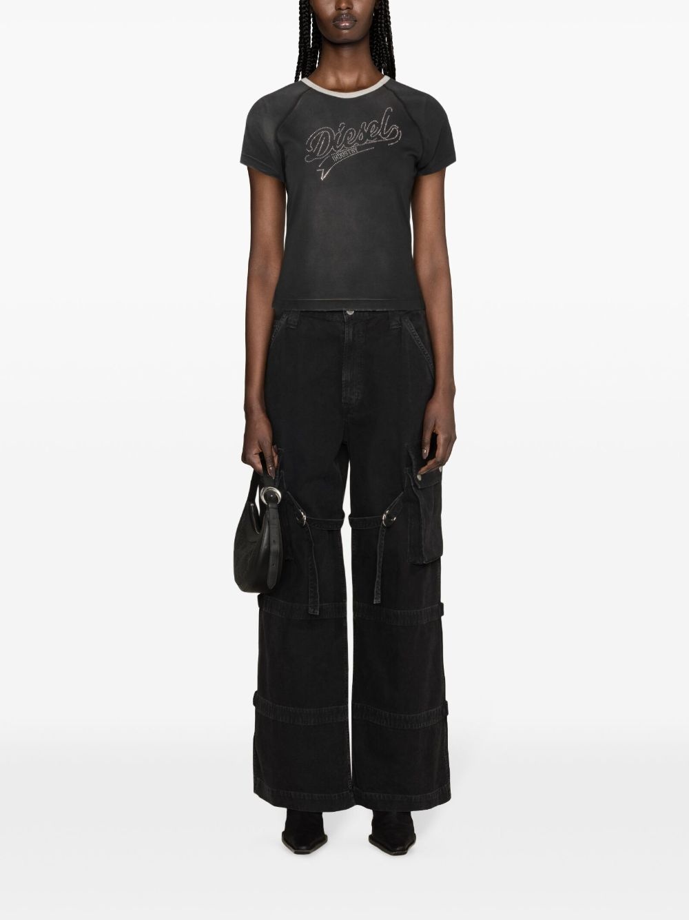 rhinestone-embellished cotton-blend T-shirt - 2