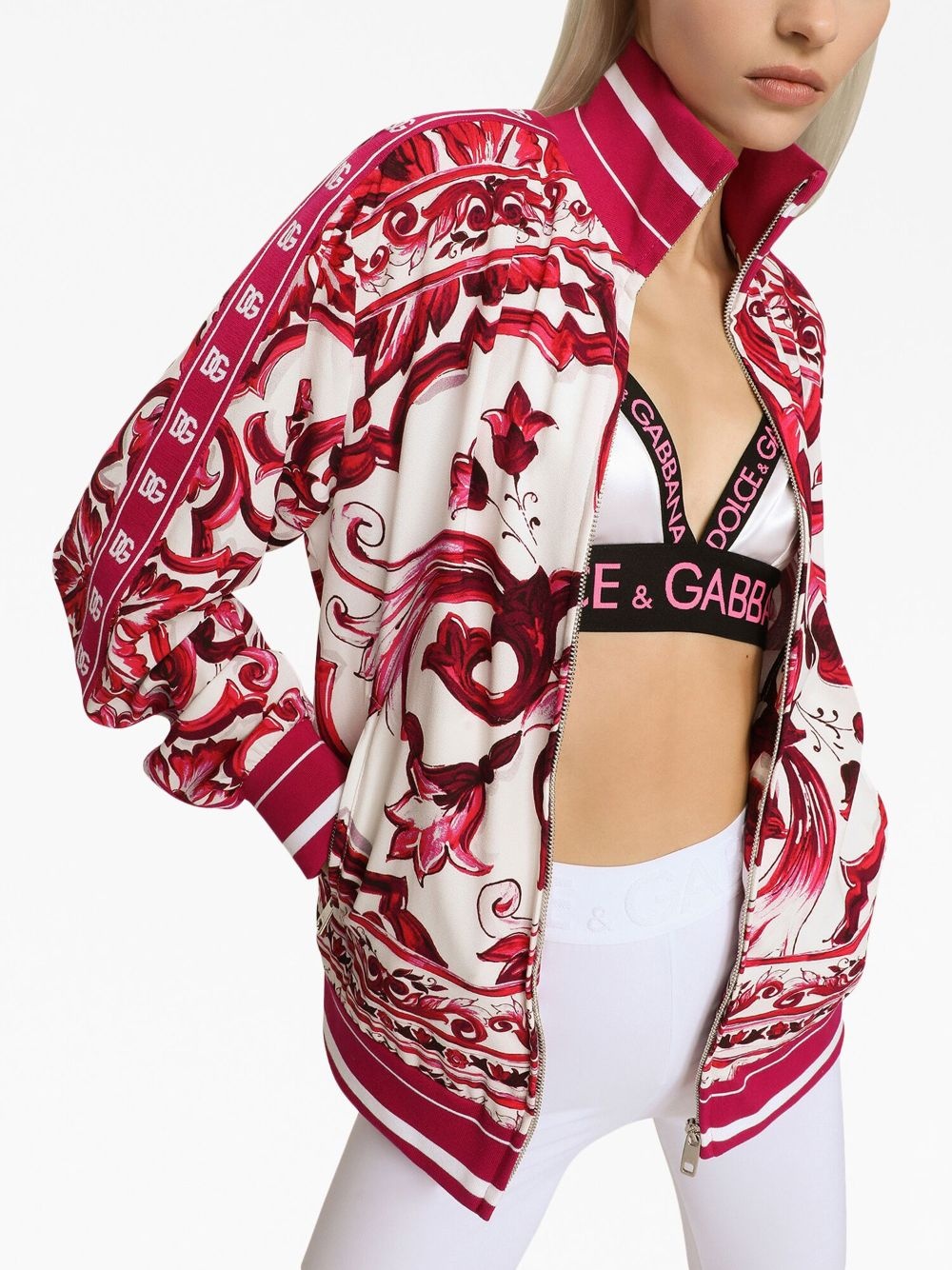 Majolica-print bomber jacket - 5