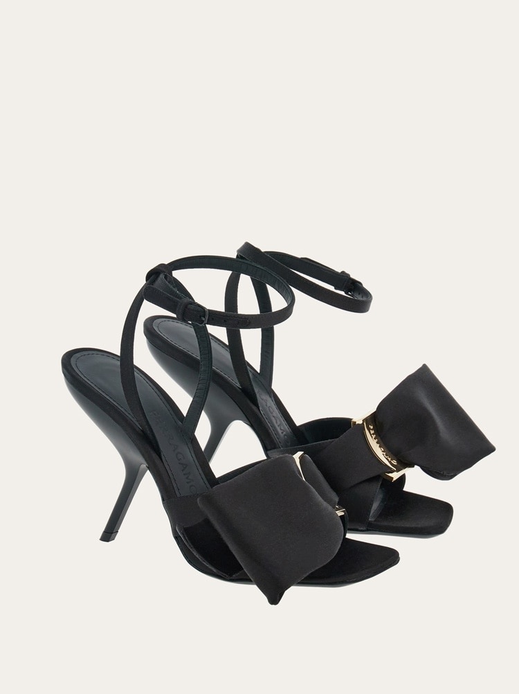 Ferragamo Woman Curved heel sandal Black Size 5.5