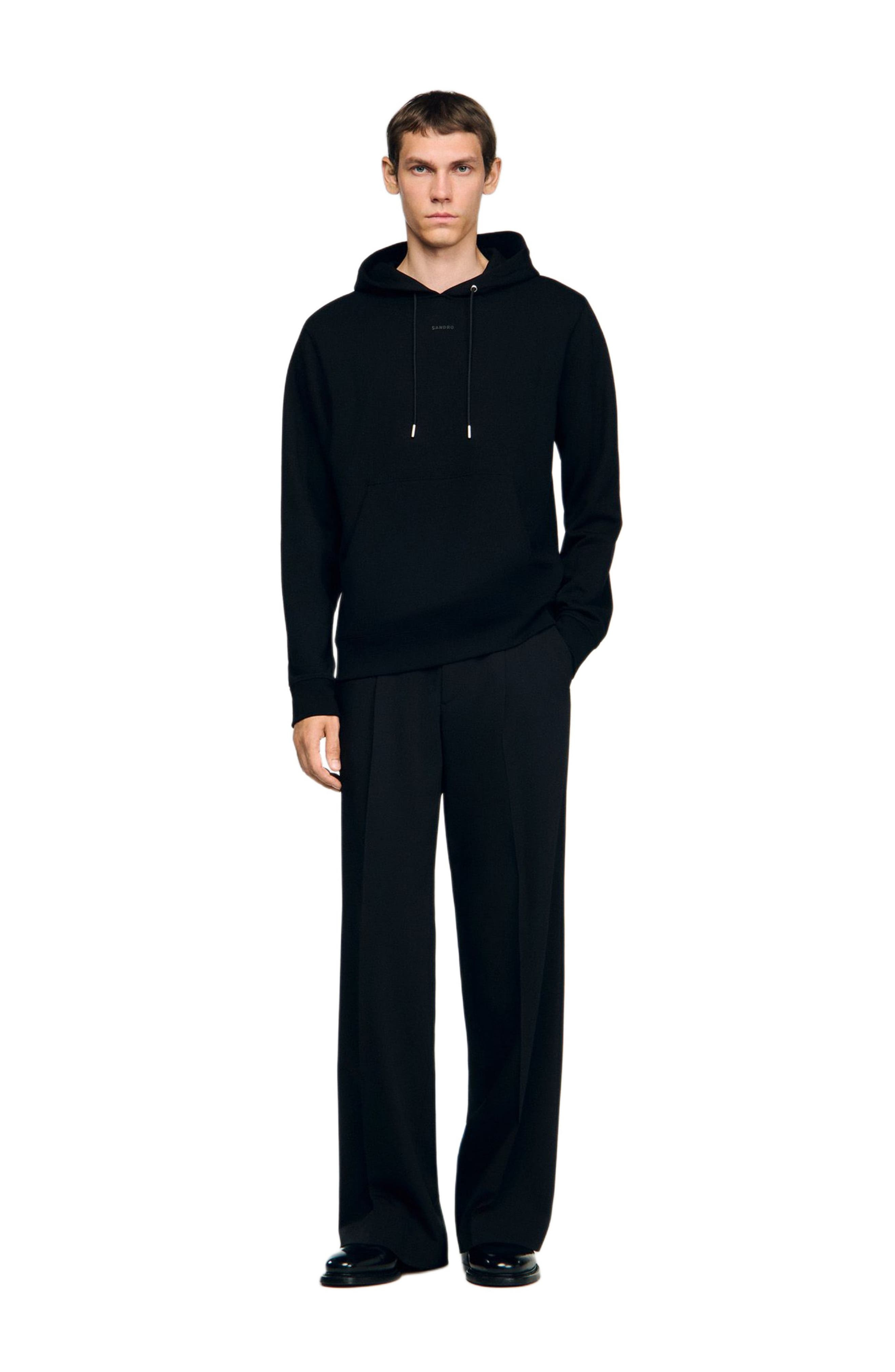SANDRO Logo hoodie in Black at Nordstrom - 6