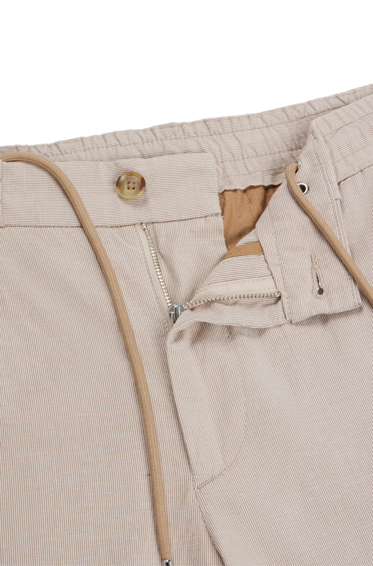 SLIM-FIT SHORTS IN COTTON-BLEND POPLIN - 6