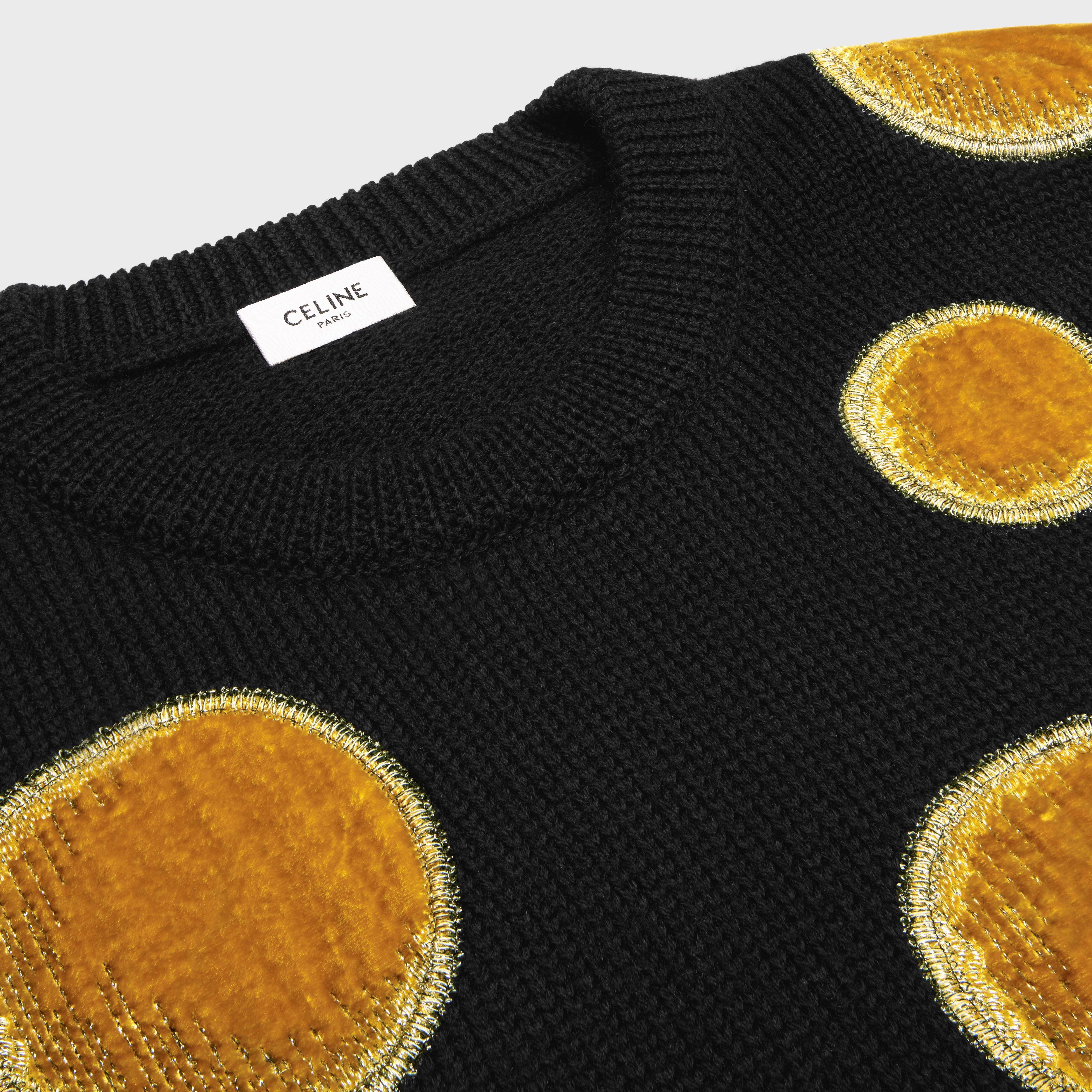 crew neck sweater in velvet wool - 3