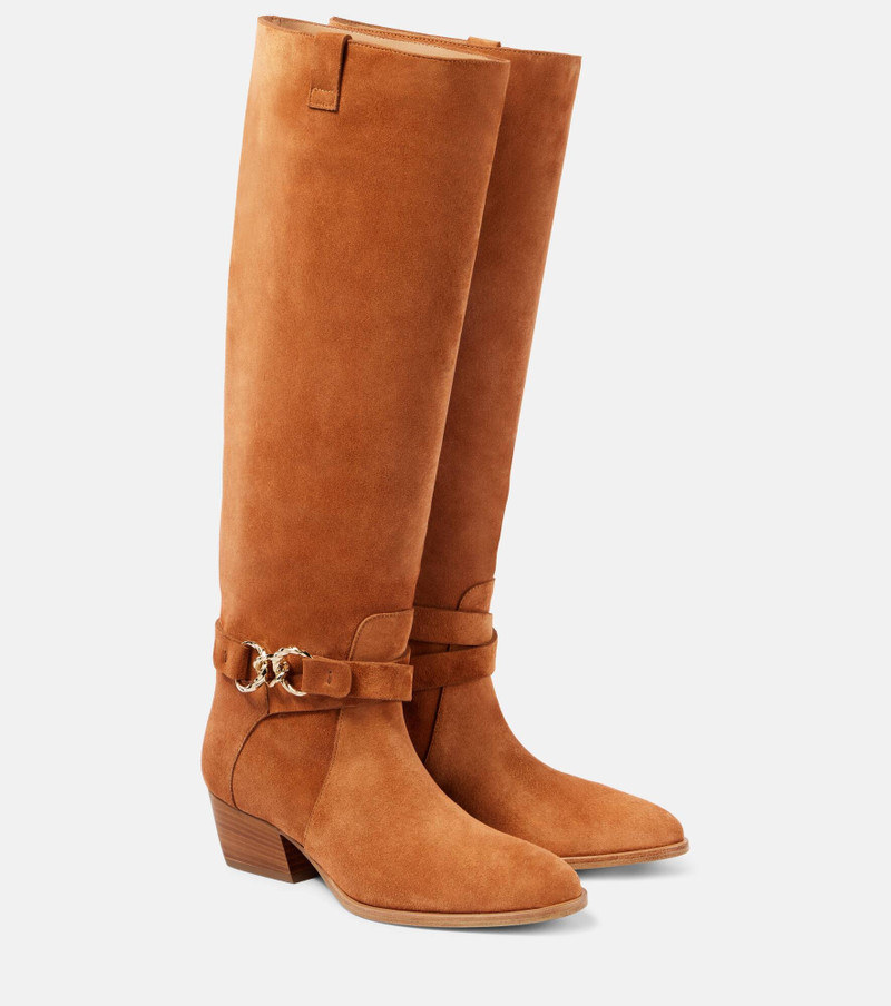 Willow suede cowboy boots - 1