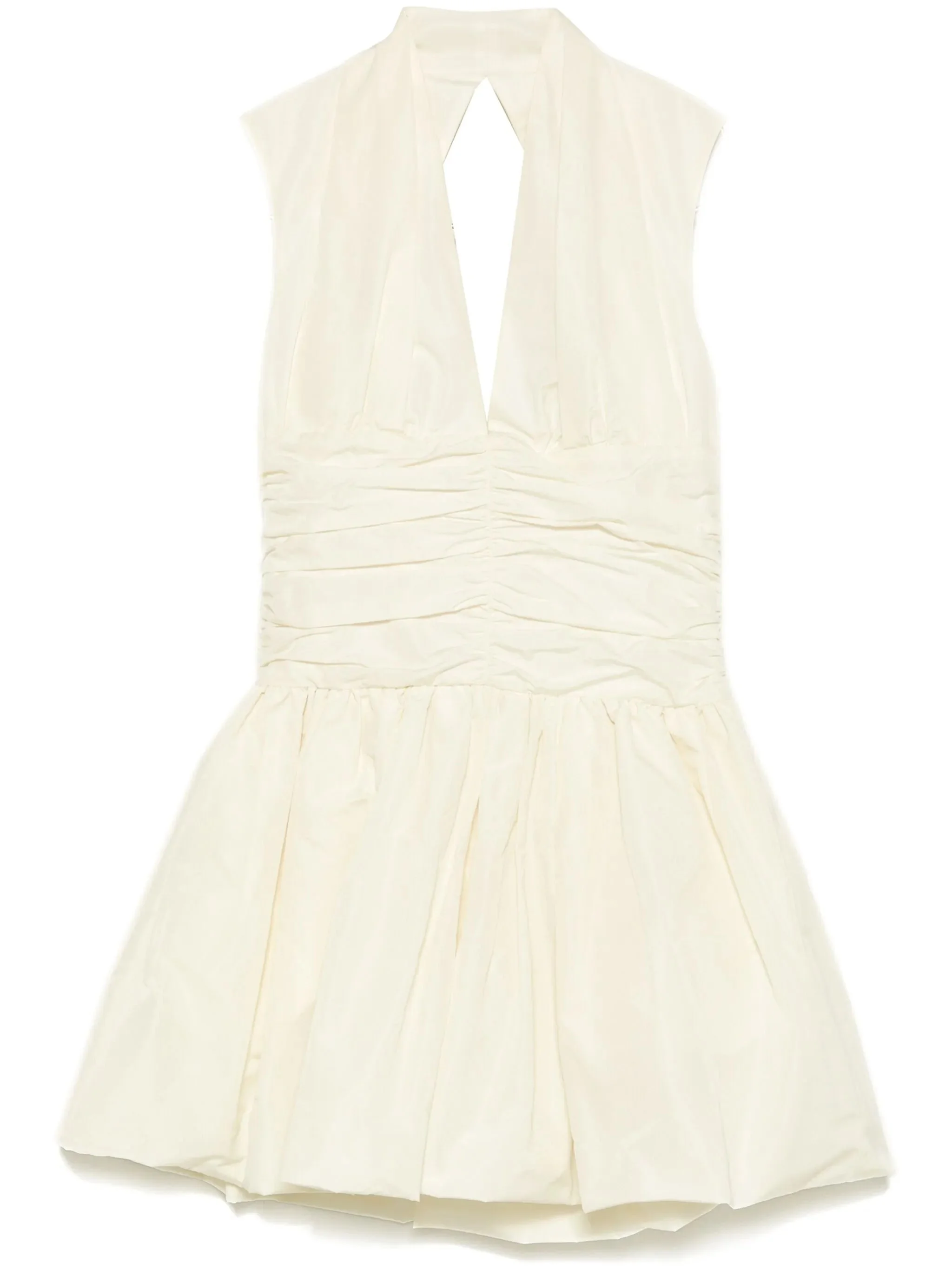 Open-back Bubble Mini Dress - 1