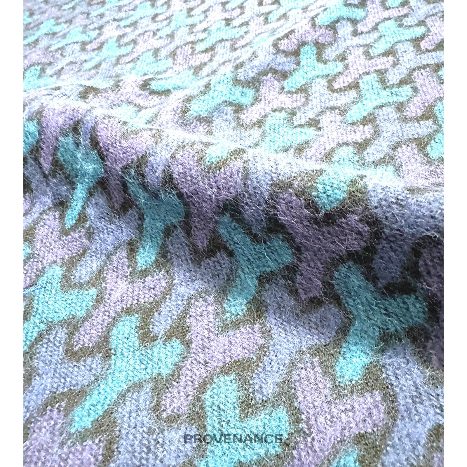 Yves Saint Laurent YSL Wool Throw Scarf Blanket - Blue - 4