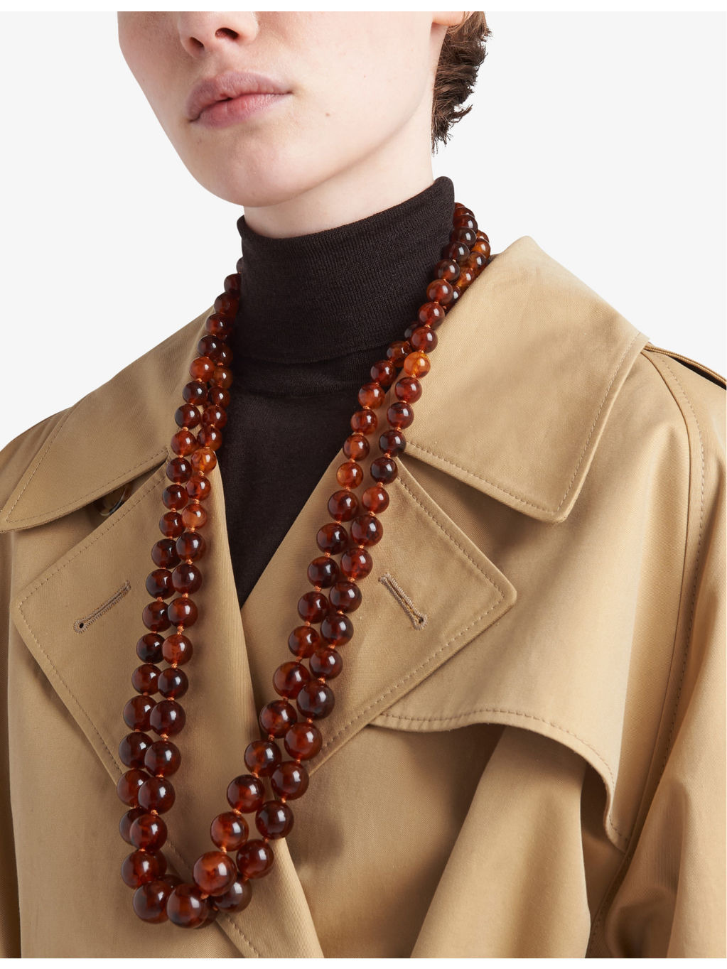 Twill-weave belted cotton trench coat - 5