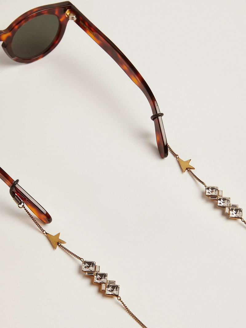 Golden Goose Women's glasses chain in old gold color outlook