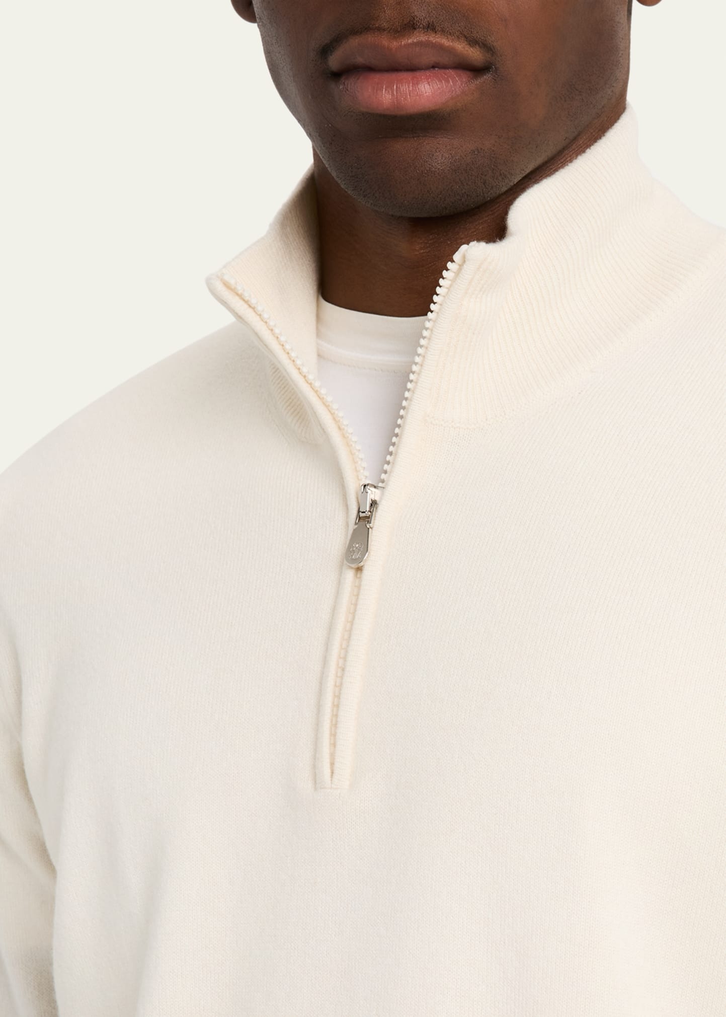 Men's Cashmere Half-Zip Sweater - 5