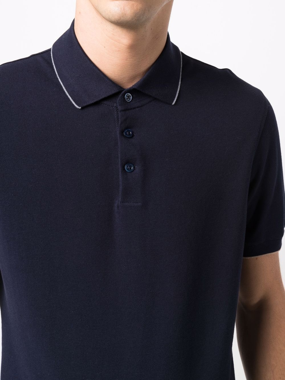 stripe-trim polo shirt - 5